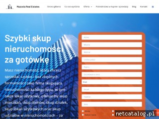 Zrzut ekranu strony mazovia-real-estates.pl