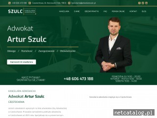 Zrzut ekranu strony adwokatszulc.pl