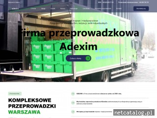 Zrzut ekranu strony adexim.com.pl