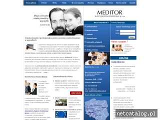 Zrzut ekranu strony www.meditor.net.pl