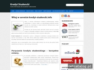 Zrzut ekranu strony www.kredyt-studencki.info