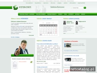 Zrzut ekranu strony www.szkolenia.avenhansen.pl