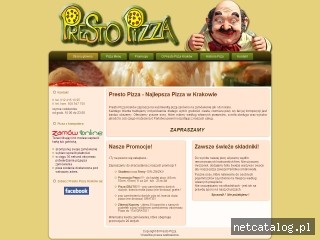 Zrzut ekranu strony www.presto-pizza.pl