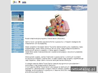 Zrzut ekranu strony www.senior-travel.pl
