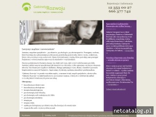 Zrzut ekranu strony www.gabinetyrozwoju.pl