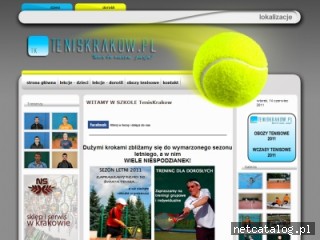 Zrzut ekranu strony www.teniskrakow.pl