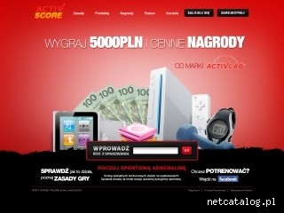 Zrzut ekranu strony www.activscore.pl