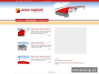 Zrzut ekranu strony www.armaasphalt.com
