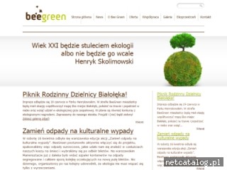 Zrzut ekranu strony www.beegreen.pl