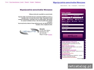 Zrzut ekranu strony www.wypozyczalnia-samochodow-warszawa.eu