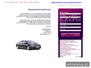 Zrzut ekranu strony www.wypozyczalnia-aut.eu