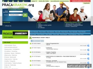 Zrzut ekranu strony www.pracakrakow.org