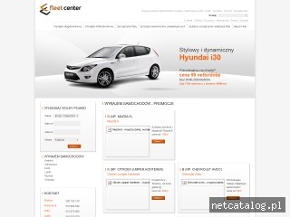 Zrzut ekranu strony www.fleetcenter.pl