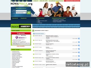 Zrzut ekranu strony www.nowapraca.org