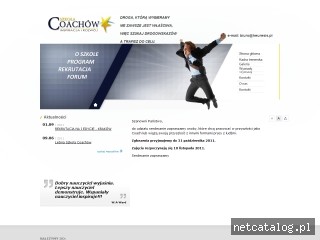 Zrzut ekranu strony www.szkolacoachow.com.pl