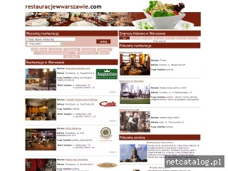 Zrzut ekranu strony www.restauracjewwarszawie.com