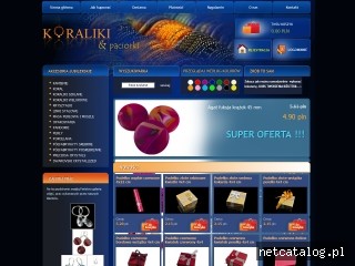 Zrzut ekranu strony www.koraliki-paciorki.pl